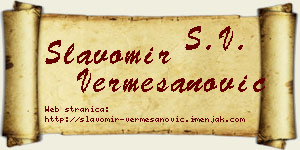 Slavomir Vermešanović vizit kartica